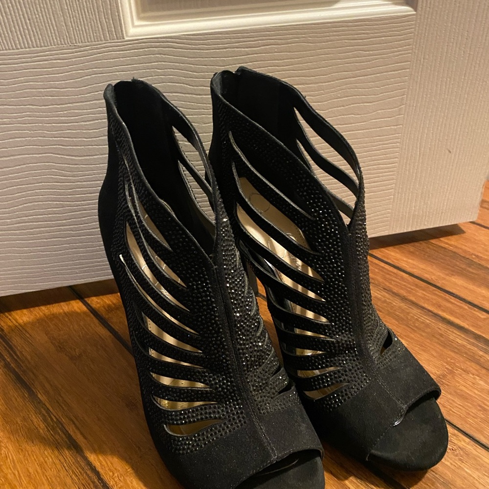 Jessica Simpson Black Studded High Heels